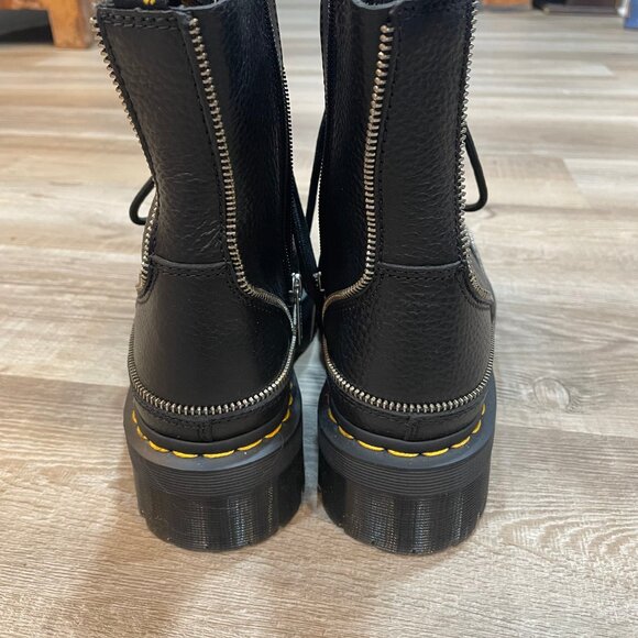Dr. Martens Jadon Zip Milled Nappa Leather Ankle Platform Boots, Size 9 - Picture 2 of 5